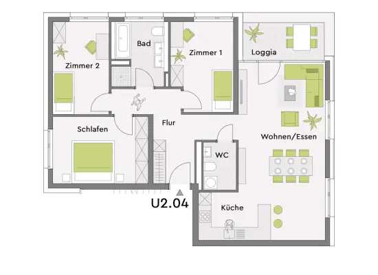 U2.04    4Zi.    OGder Immobilien: Attraktive 4-Zi.-Neubauwohnung in Weinstadt (Grundriss)