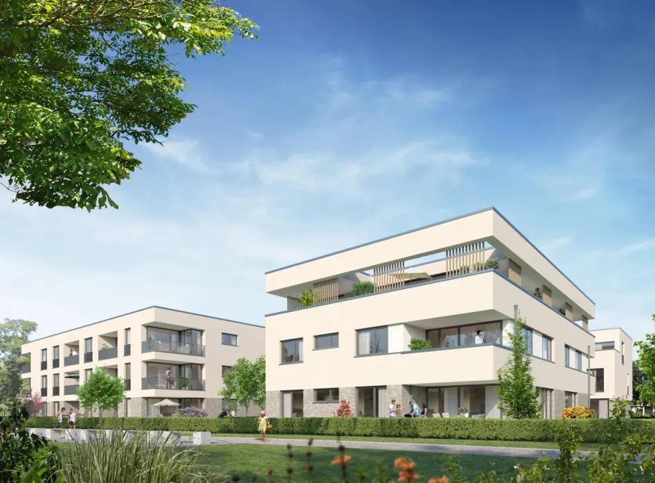 Wohnen an den Blumenäckernder Immobilien: Attraktive 4-Zi.-Neubauwohnung in Weinstadt (Titelbild)